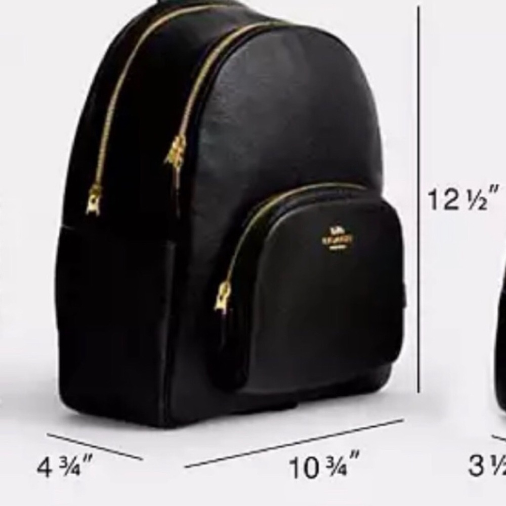Coach  Pebble Leather Court Backpack in black NWT - Picture 14 of 14